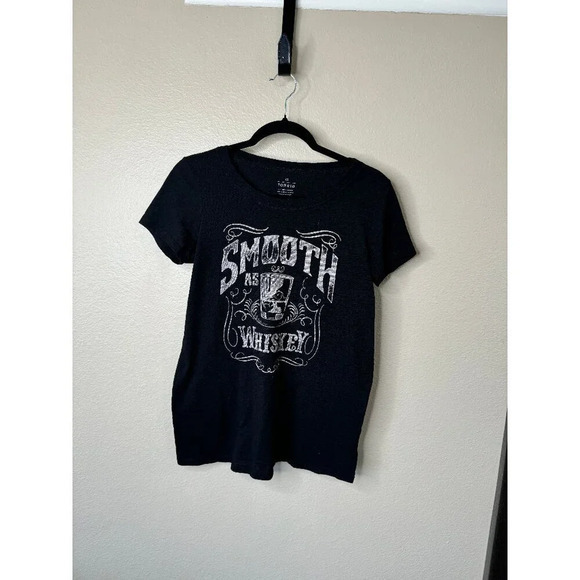 Torrid‎ Women's Black Smooth As Whiskey Short Sleeve Shirt, short sleeve shirt - Picture 1 of 5
